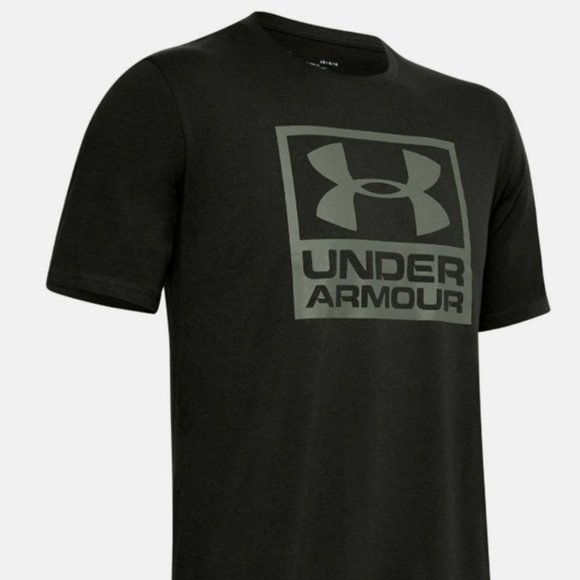 Sale🌿 Under Armour Branded Crop SS T-Shirt Dark Green Mens Size M L 1317511 357 - Picture 3 of 6